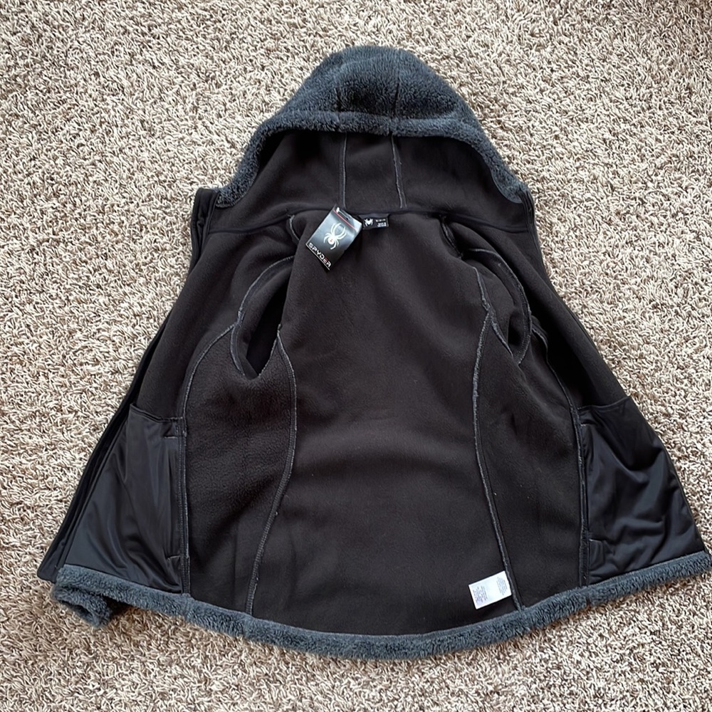 NWT Women’s Spyder Zip Up Hooded Fleece Jacket, Size S - Picture 3 of 9